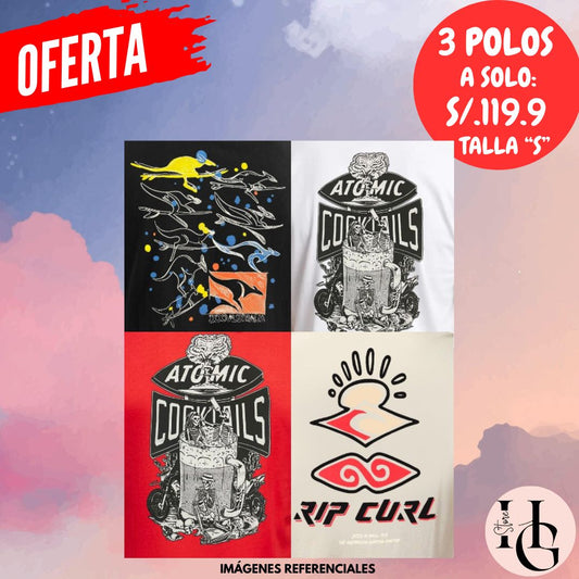 PACK 3 POLOS TALLA "S"